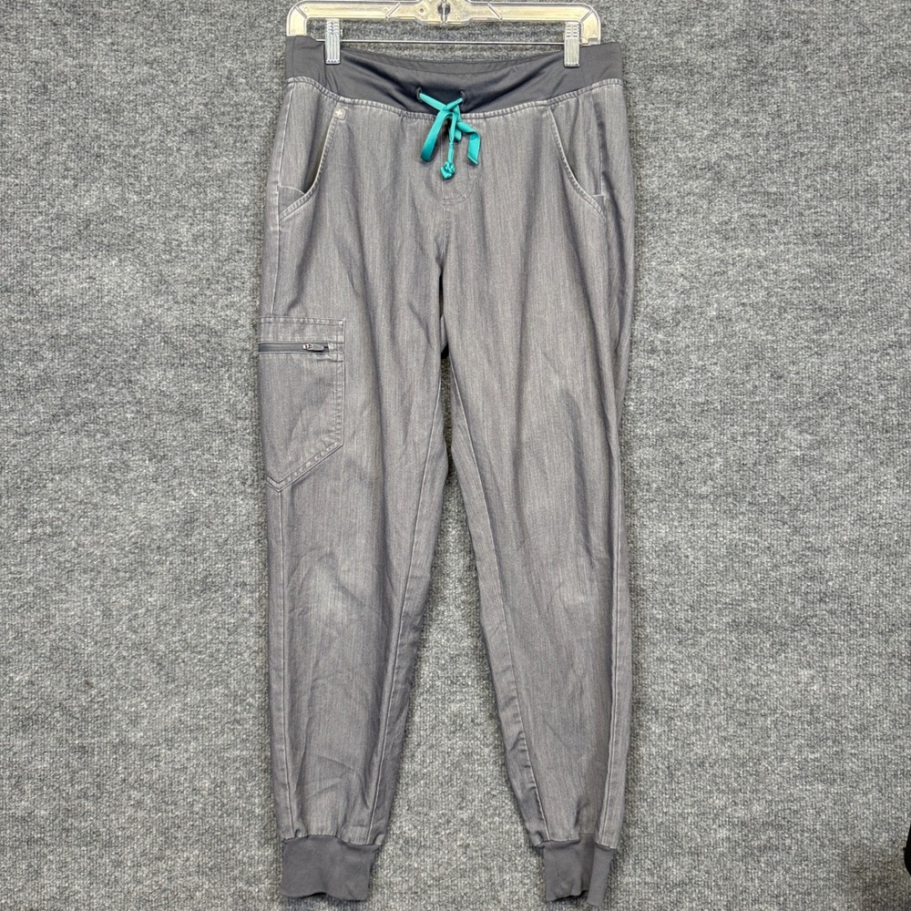 Figs Sz Medium Scrub Jogger Gray Technical Collection Uniform Drawstring Pockets